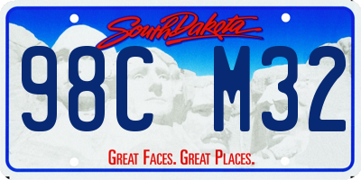 SD license plate 98CM32