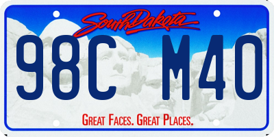 SD license plate 98CM40