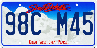 SD license plate 98CM45