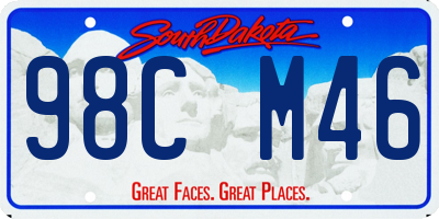 SD license plate 98CM46