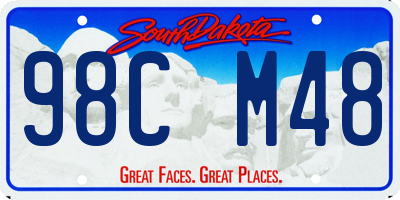 SD license plate 98CM48