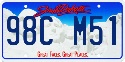 SD license plate 98CM51