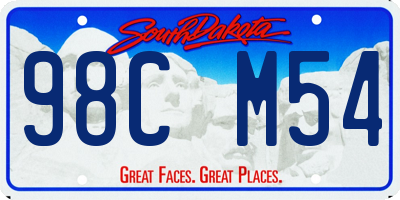 SD license plate 98CM54