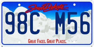 SD license plate 98CM56