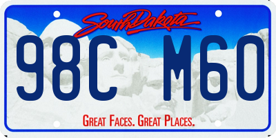 SD license plate 98CM60