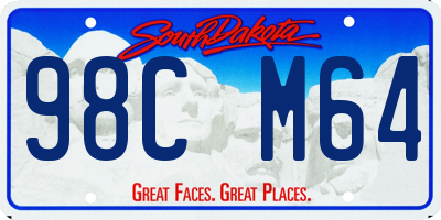 SD license plate 98CM64