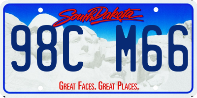 SD license plate 98CM66