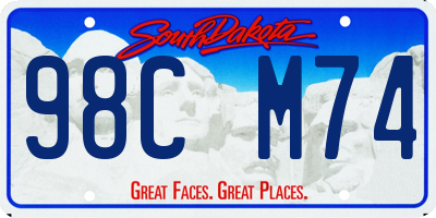 SD license plate 98CM74