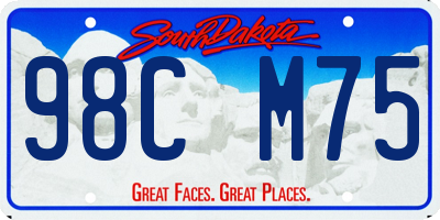 SD license plate 98CM75