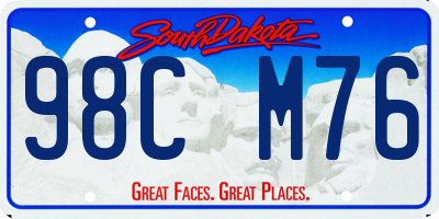 SD license plate 98CM76