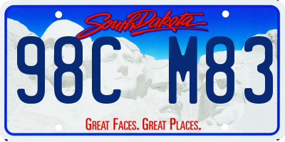 SD license plate 98CM83