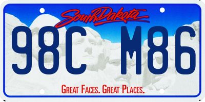 SD license plate 98CM86