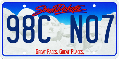SD license plate 98CN07