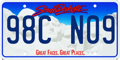 SD license plate 98CN09