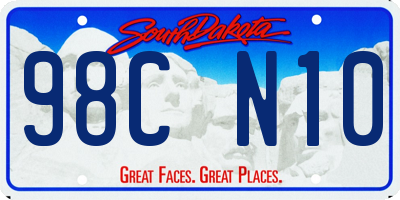 SD license plate 98CN10