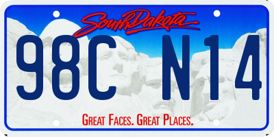SD license plate 98CN14