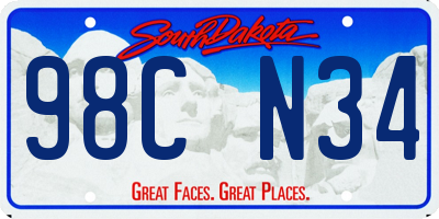 SD license plate 98CN34