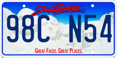 SD license plate 98CN54