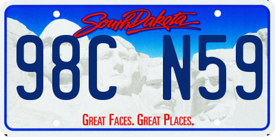 SD license plate 98CN59