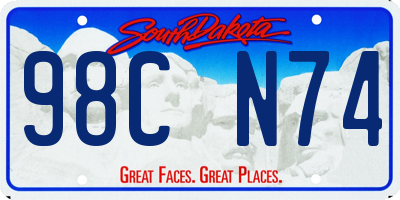 SD license plate 98CN74