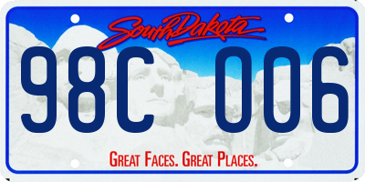 SD license plate 98CO06