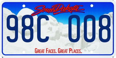 SD license plate 98CO08