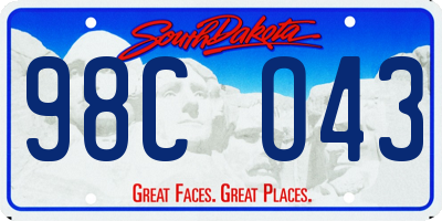 SD license plate 98CO43