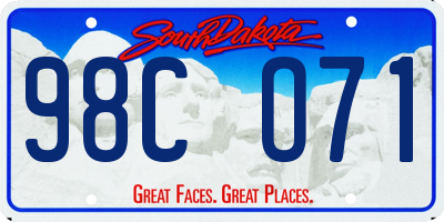 SD license plate 98CO71