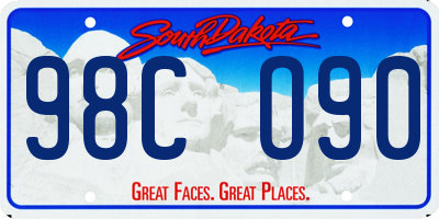 SD license plate 98CO90