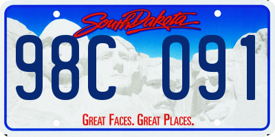 SD license plate 98CO91