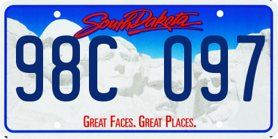 SD license plate 98CO97