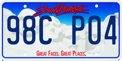 SD license plate 98CP04