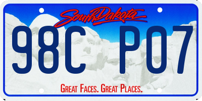 SD license plate 98CP07