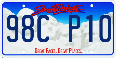 SD license plate 98CP10
