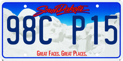 SD license plate 98CP15