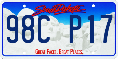 SD license plate 98CP17