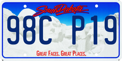 SD license plate 98CP19