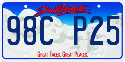 SD license plate 98CP25