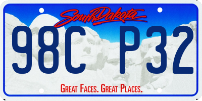 SD license plate 98CP32