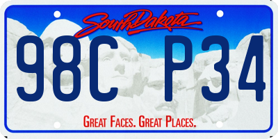 SD license plate 98CP34