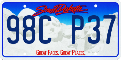 SD license plate 98CP37