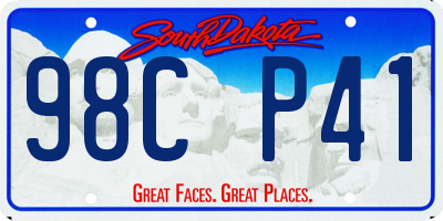SD license plate 98CP41
