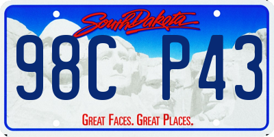SD license plate 98CP43