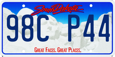 SD license plate 98CP44