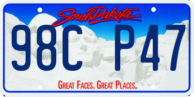 SD license plate 98CP47