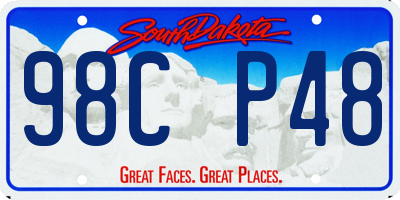 SD license plate 98CP48
