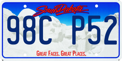 SD license plate 98CP52