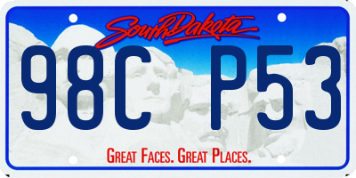 SD license plate 98CP53