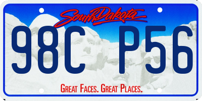 SD license plate 98CP56