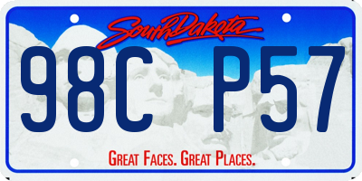 SD license plate 98CP57